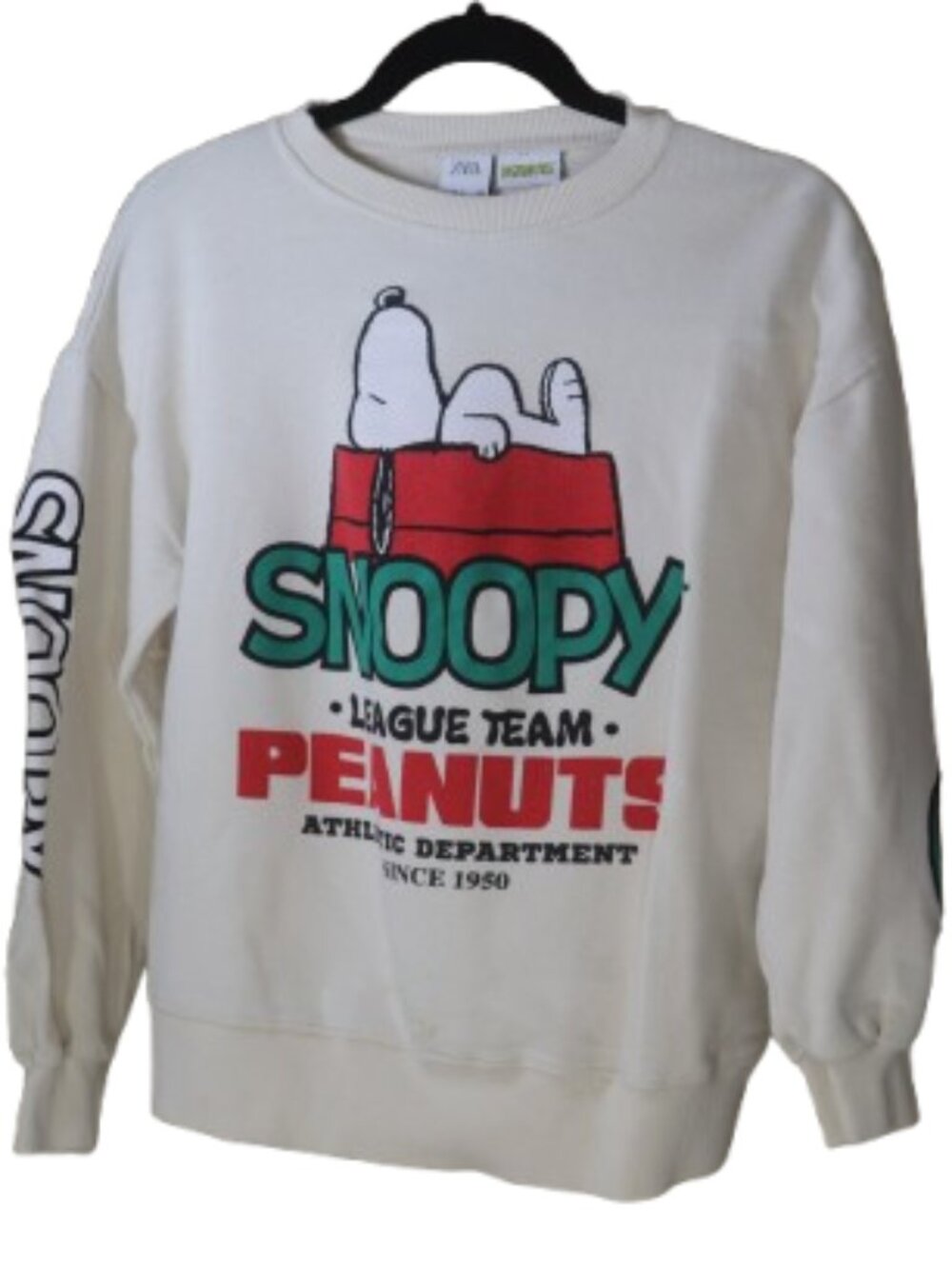Zara Kids Snoopy Peanuts League Team Athletic Department Sweatshirt 13 14
